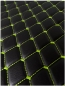 Preview: Black with neon green stitching